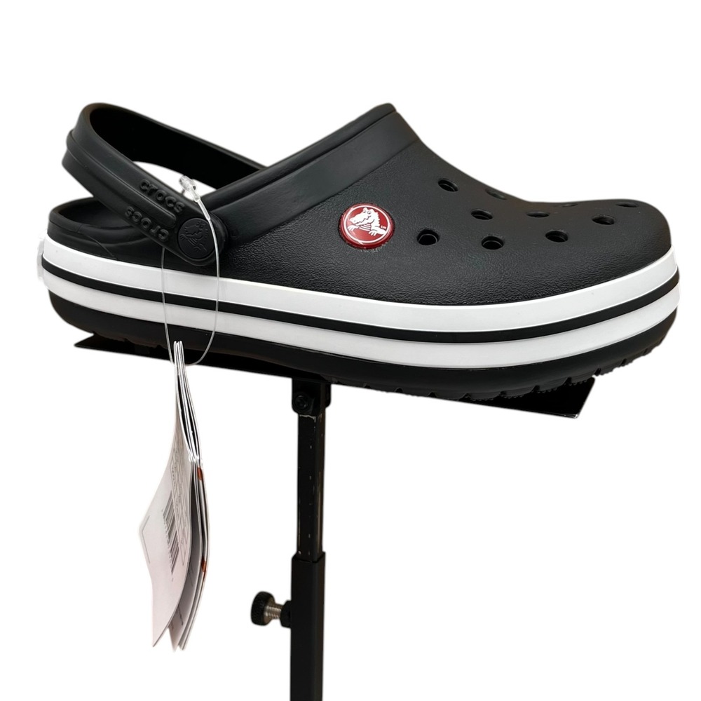 Crocs Crocband Little Boys Girls Slip-on Clog Size 13 Black White Water Friendly